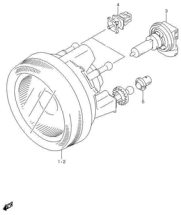 FIG.53 FRONT FOG LAMP (5DR)