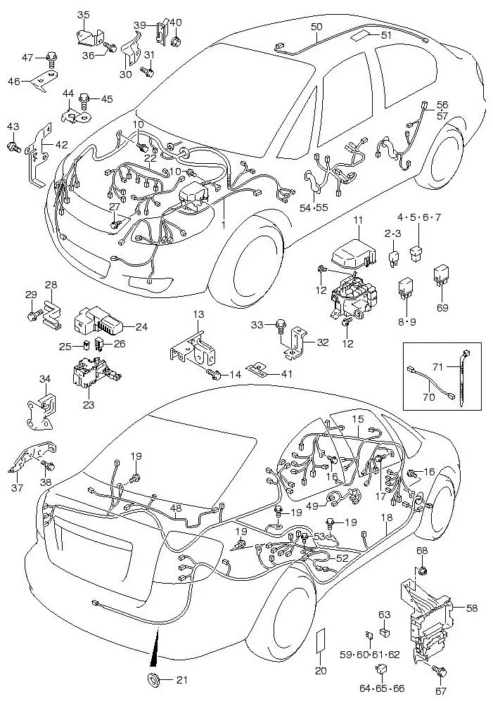 FIG.56 WIRING HARNESS (4DR)