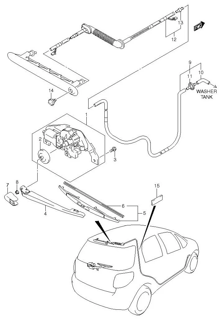 FIG.65 REAR WINDOW WIPER (5DR)