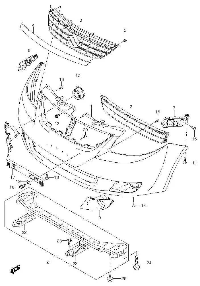 FIG.99 FRONT BUMPER (4DR)