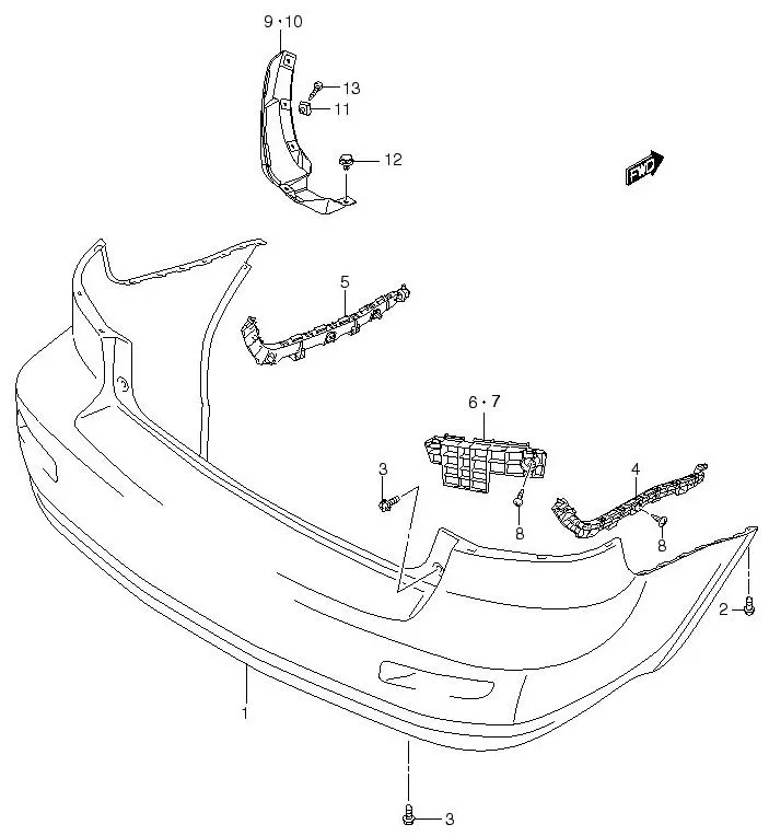 FIG.101 REAR BUMPER (4DR)