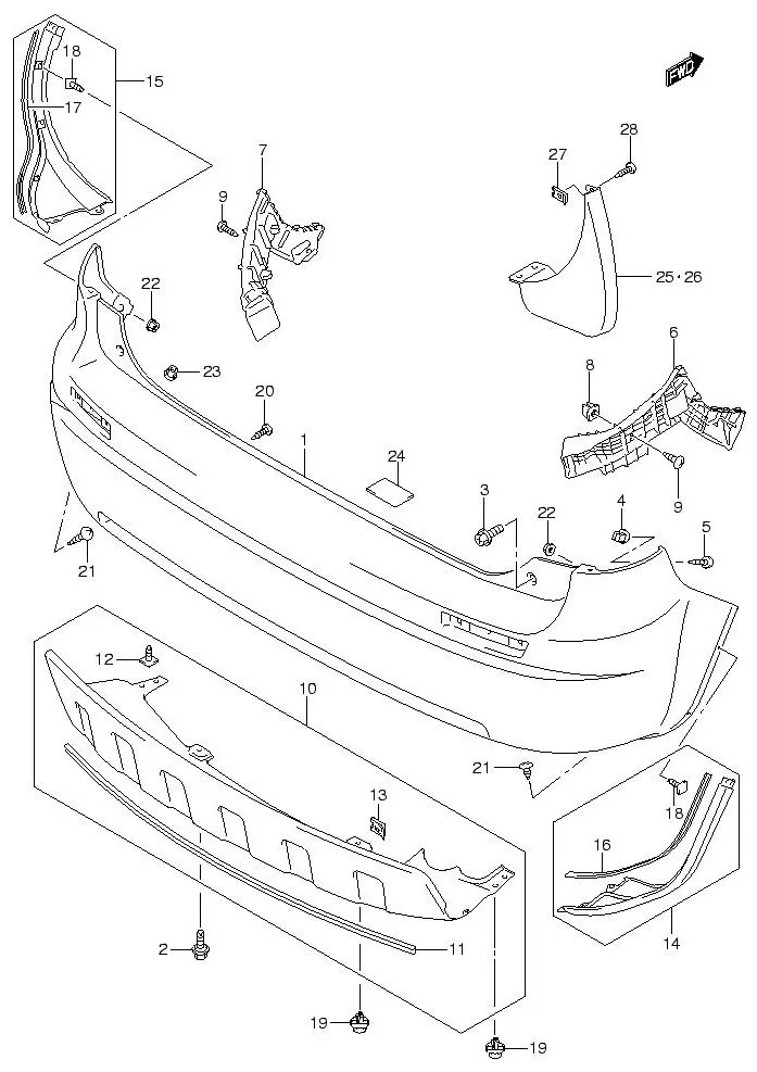 FIG.102 REAR BUMPER (5DR)
