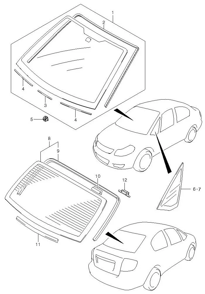 FIG.120 FRONT/BACK GLASS (4DR)