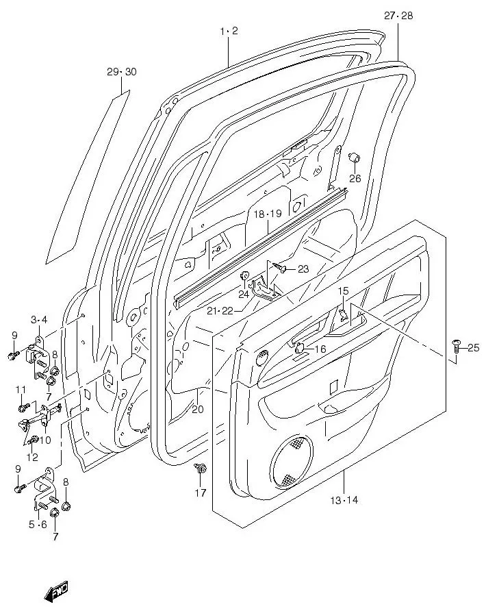 FIG.125 REAR DOOR PANEL (4DR)
