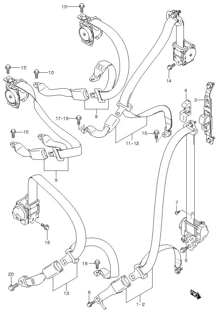 FIG.136 SEAT BELT