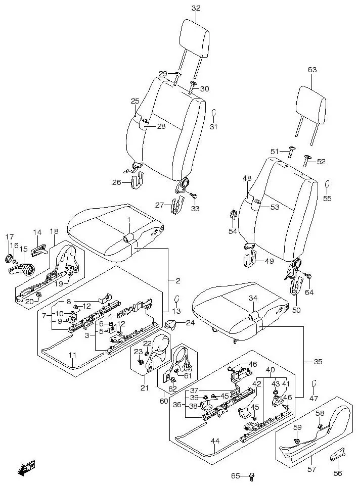 FIG.138 FRONT SEAT (DX)