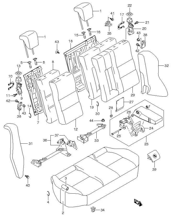 FIG.139 REAR SEAT (4DR)