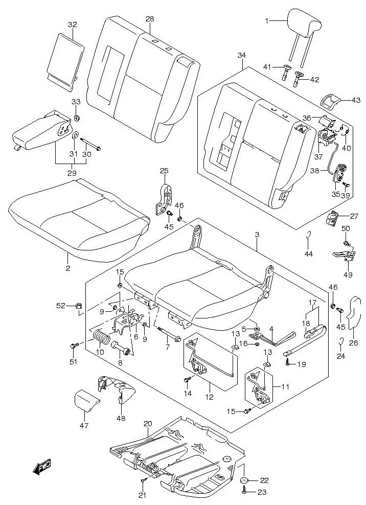 FIG.141 LH REAR SEAT (5DR)