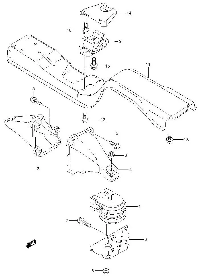 FIG.5 ENGINE MOUNTING