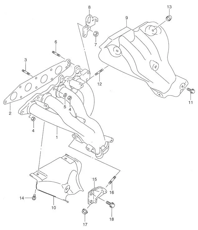 FIG.13 EXHAUST MANIFOLD