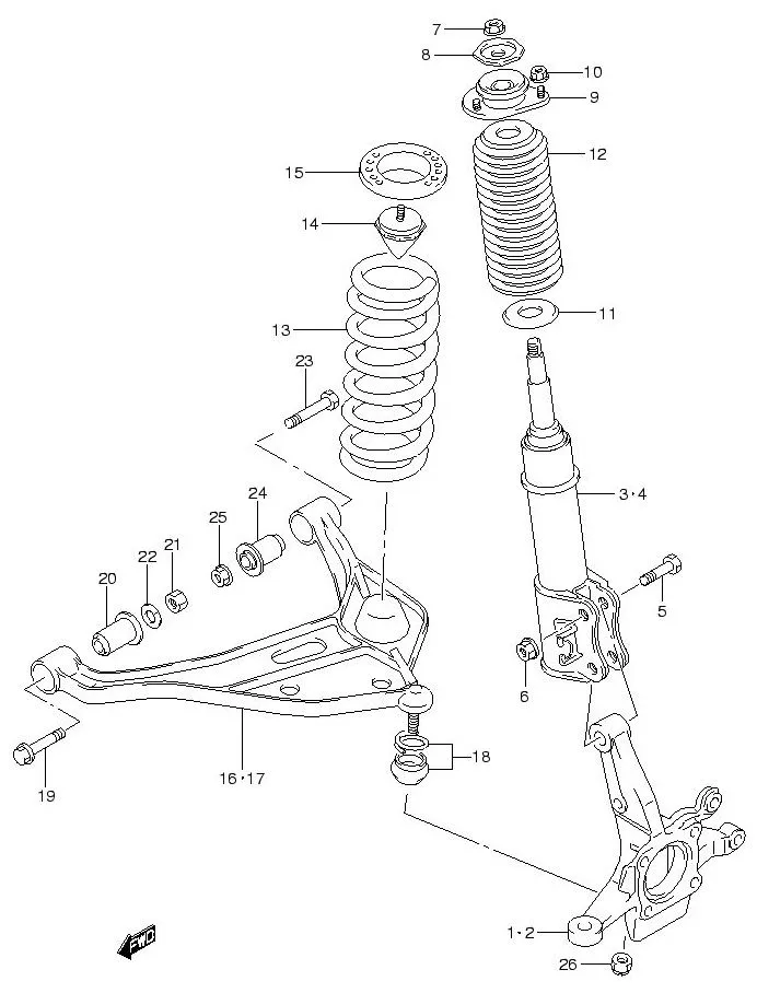 FIG.46 FRONT SUSPENSION