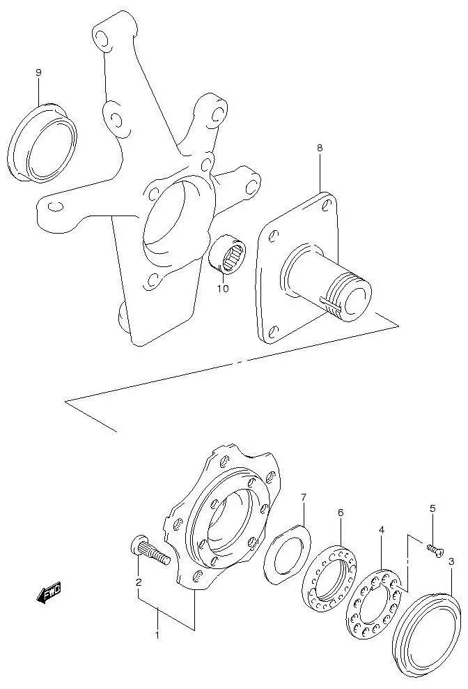 FIG.49 FRONT WHELL HUB