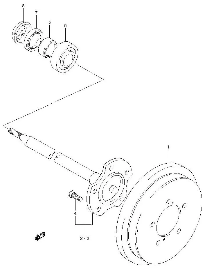 FIG.52 REAR AXLE AND BRAKE DRUM