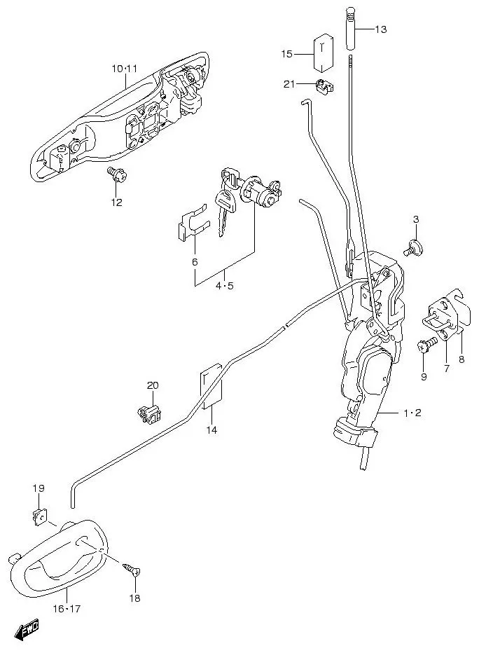 FIG.90 FRONT DOOR LOCK