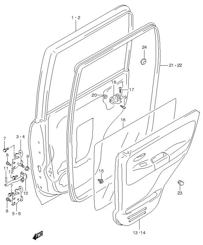 FIG.91  REAR DOOR PANEL