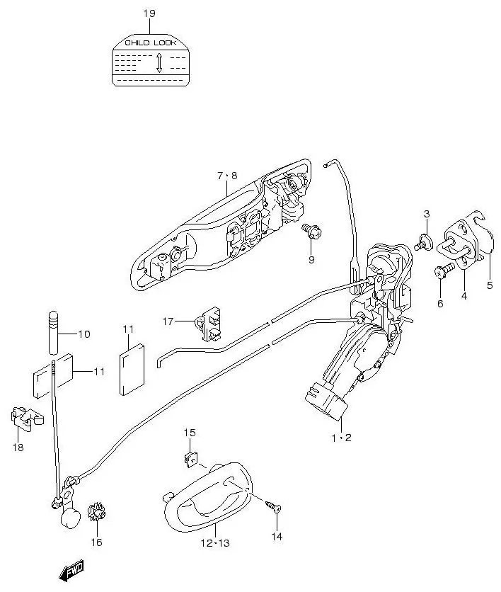 FIG.93 REAR DOOR LOCK