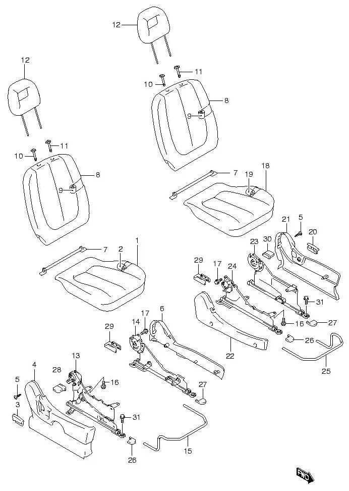 FIG.98 FRONT SEAT