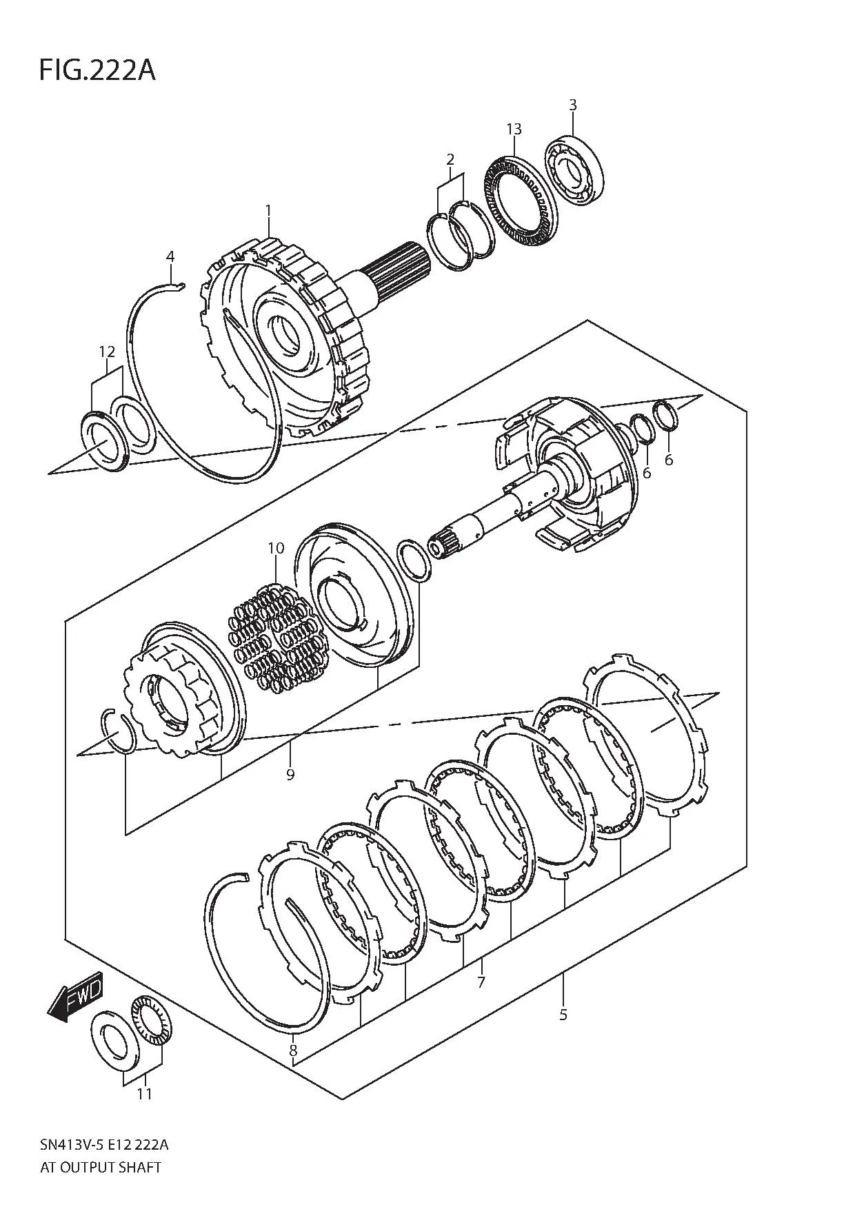FIG.222A AT OUTPUT SHAFT