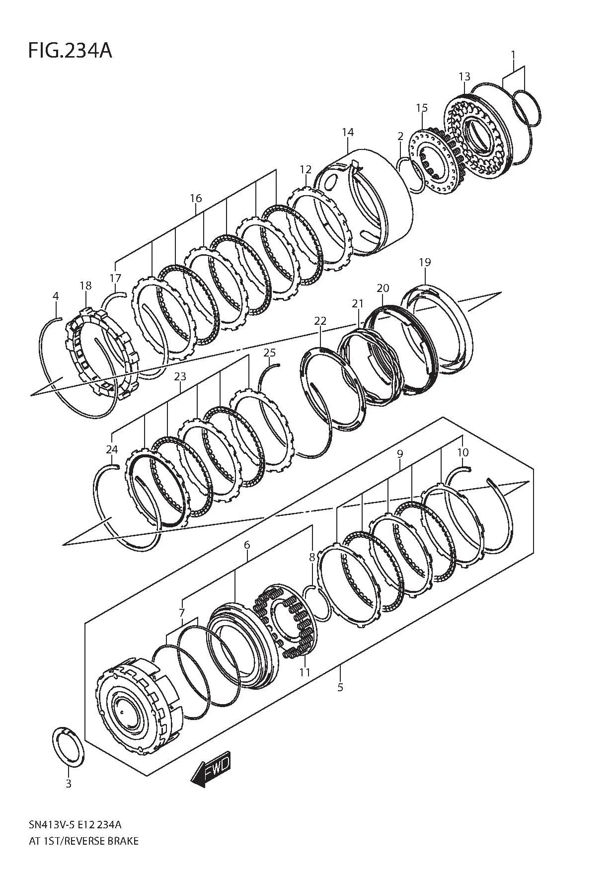 FIG.234A AT 1ST/REVERSE BRAKE