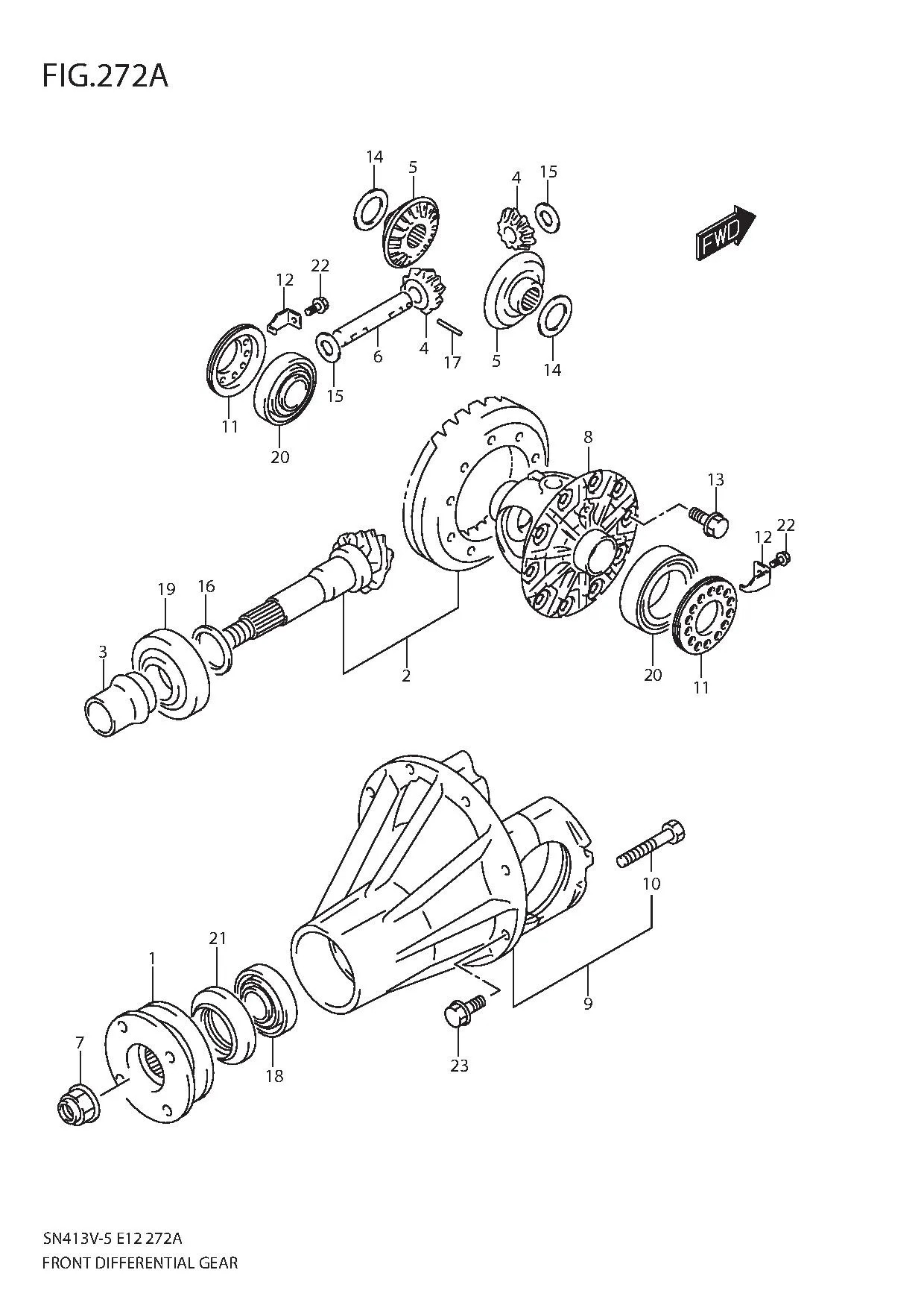 FIG.272A FRONT DIFFERENTIAL GEAR