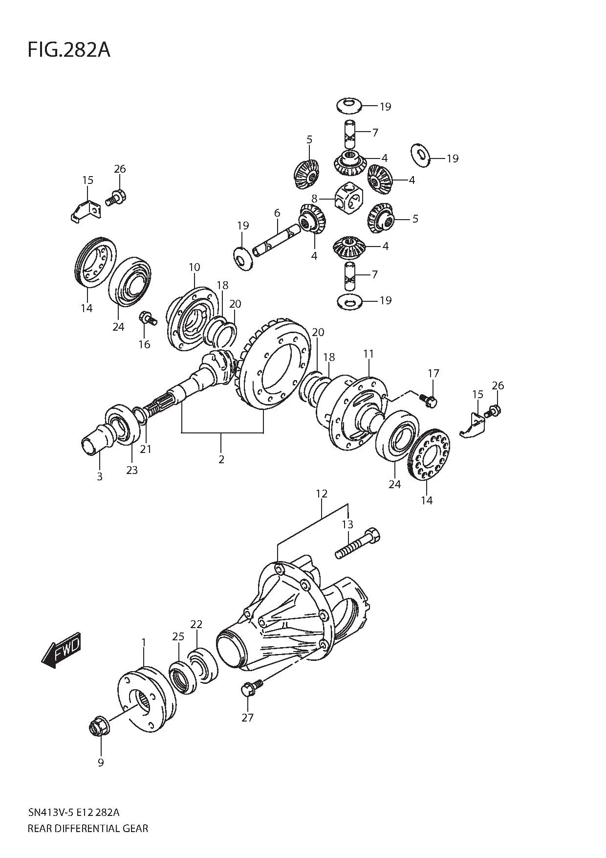 FIG.282A REAR DIFFERENTIAL GEAR