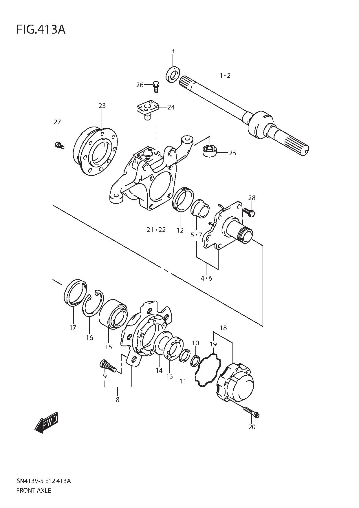 FIG.413A FRONT AXLE