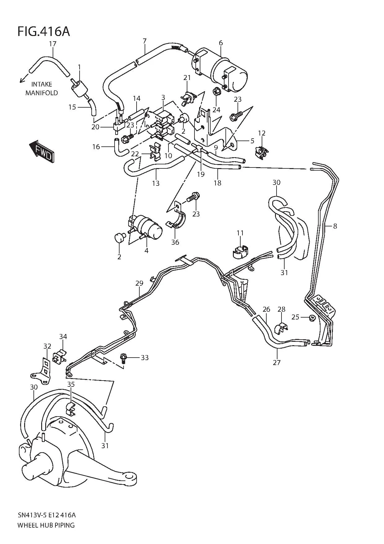 FIG.416A WHEEL HUB PIPING