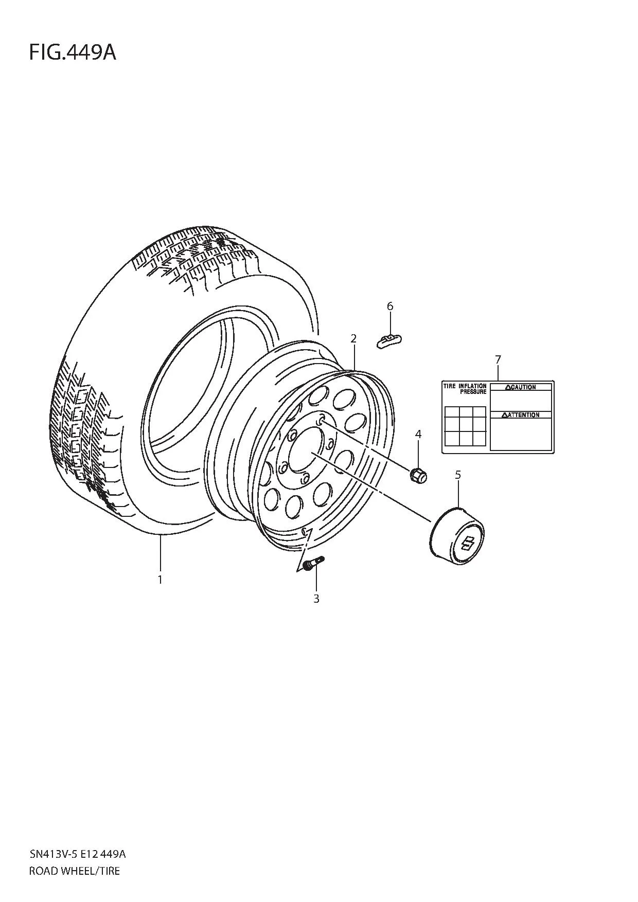 FIG.449A ROAD WHEEL/TIRE