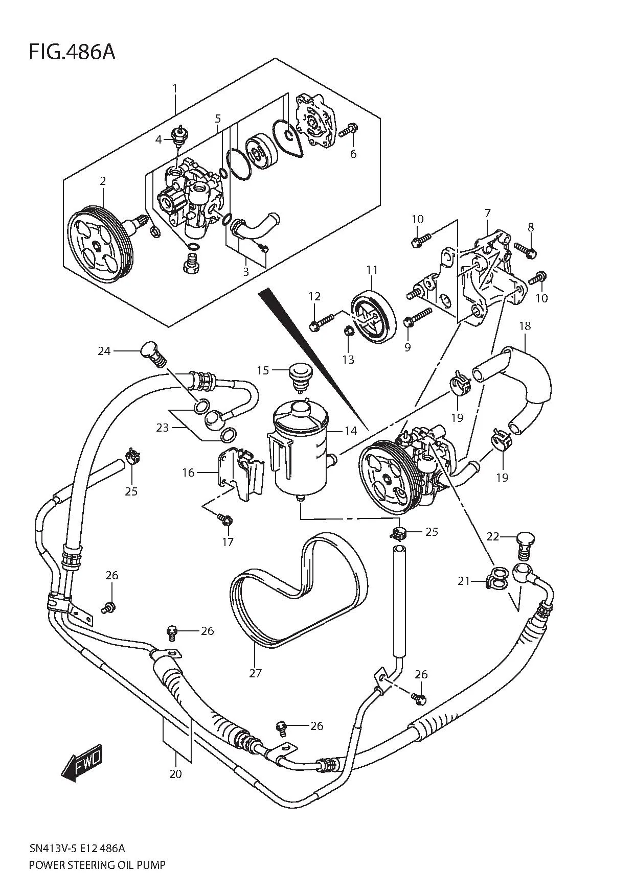 FIG.486A POWER STEERING OIL PUMP