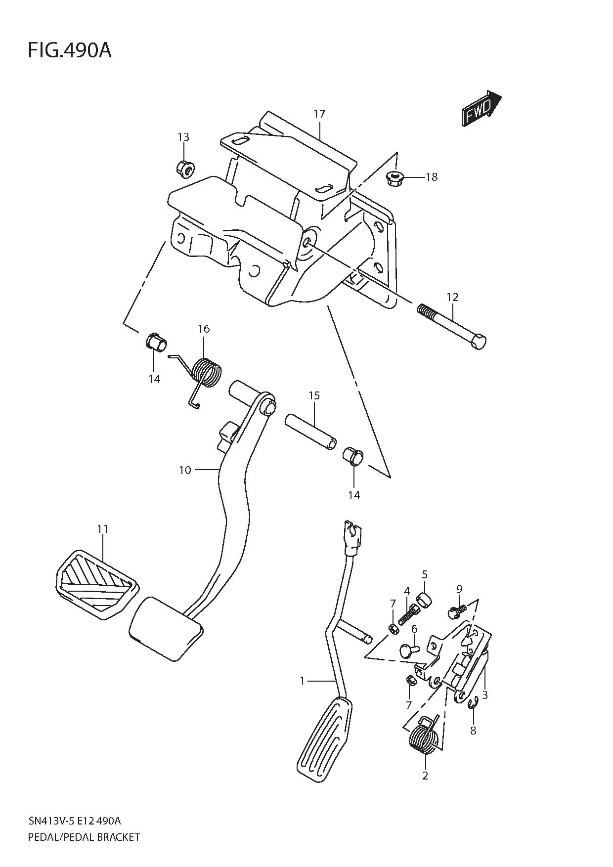 FIG.490A PEDAL/PEDAL BRACKET