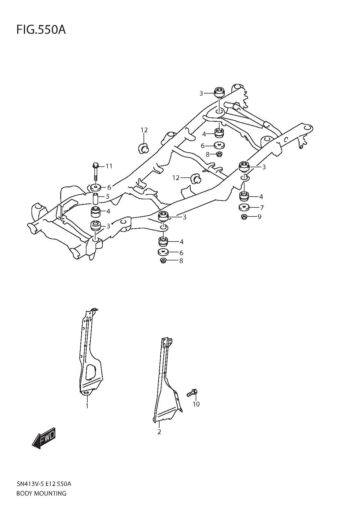 FIG.550A BODY MOUNTING