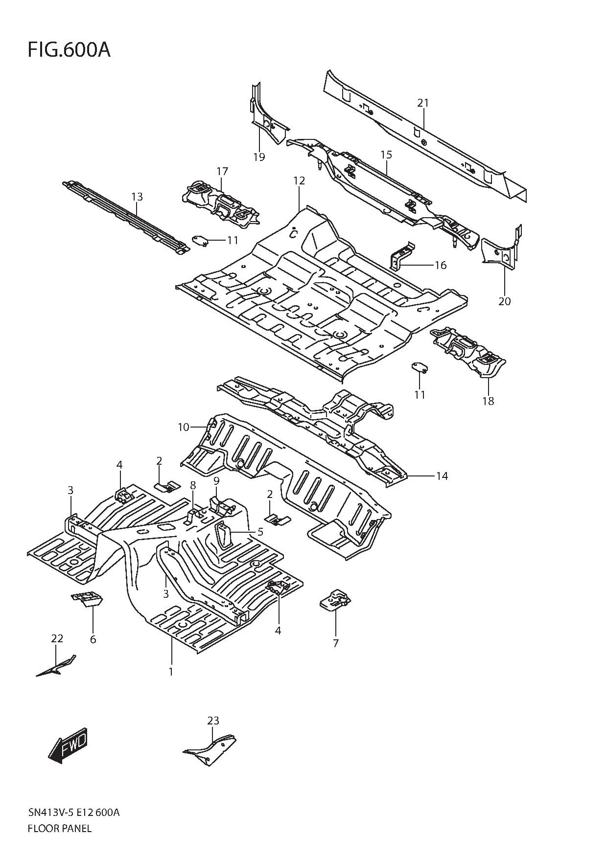 FIG.600A FLOOR PANEL