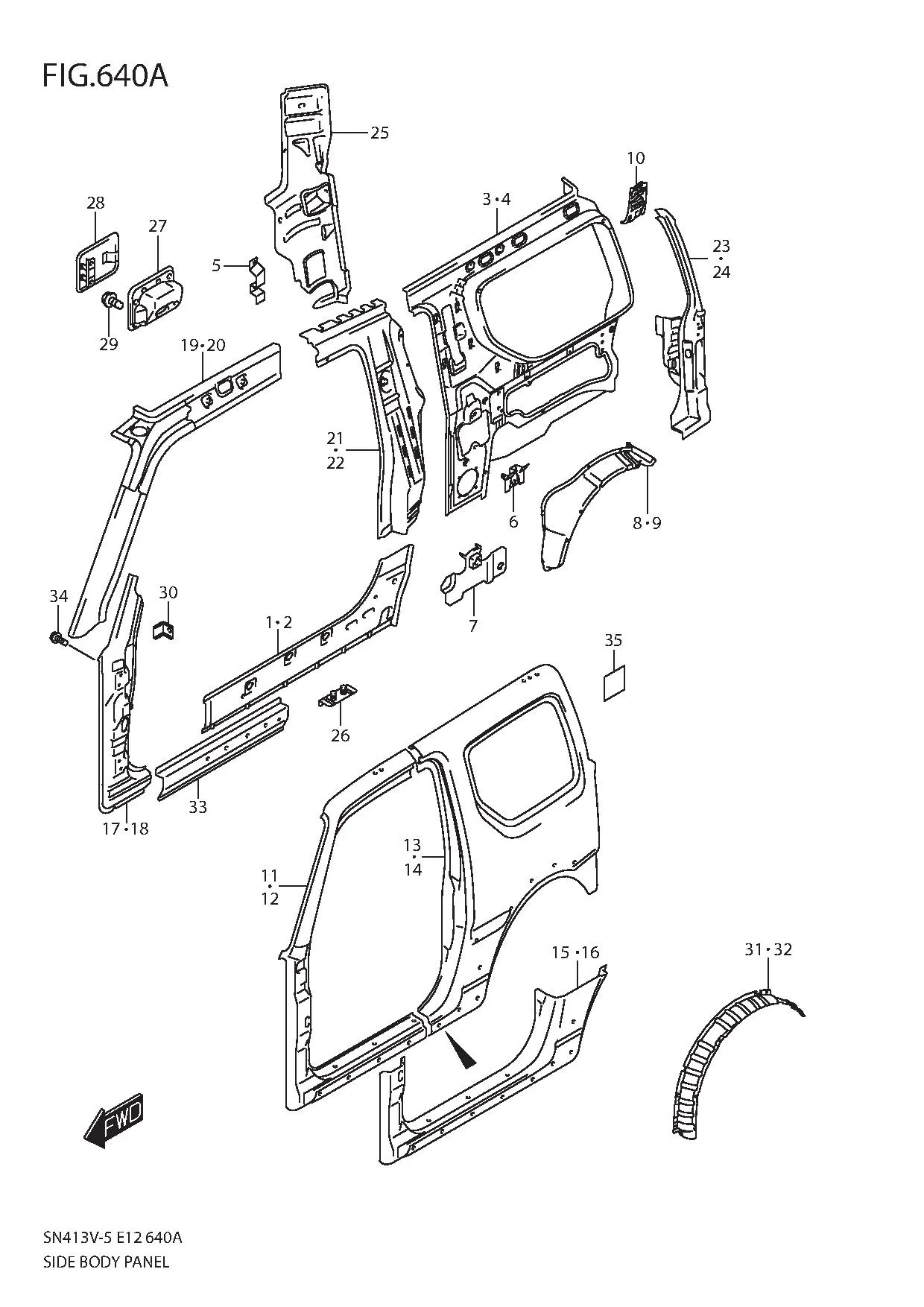 FIG.640A SIDE BODY PANEL