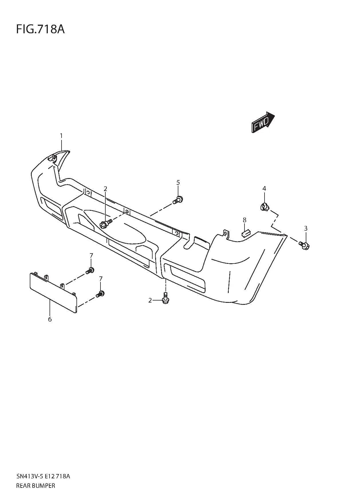 FIG.718A REAR BUMPER