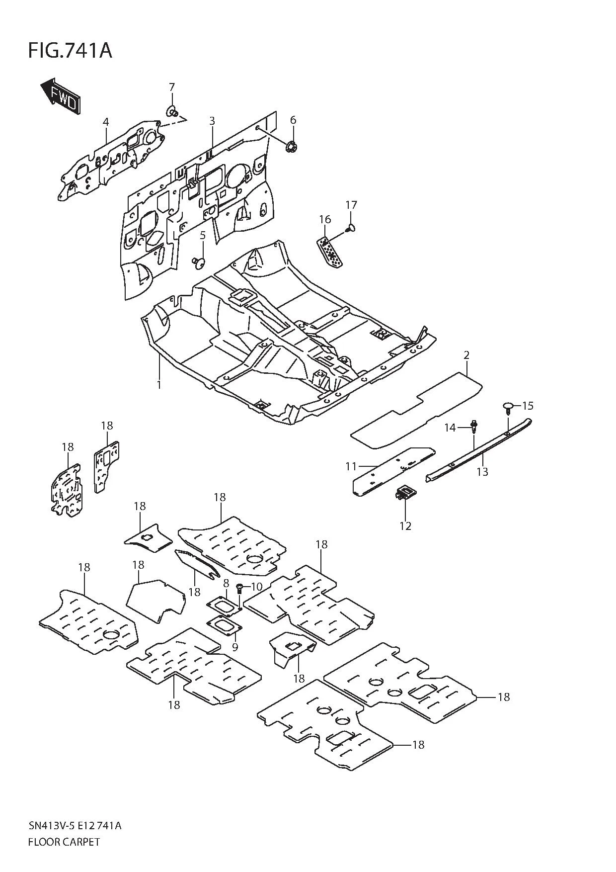 FIG.741A FLOOR CARPET