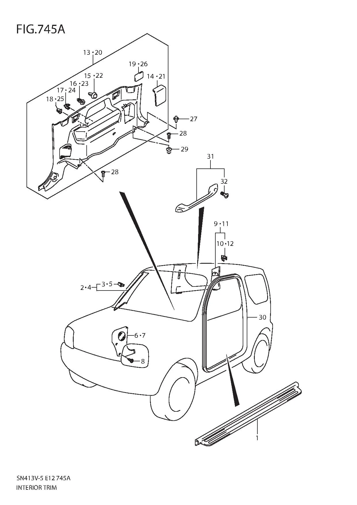 FIG.745A INTERIOR TRIM