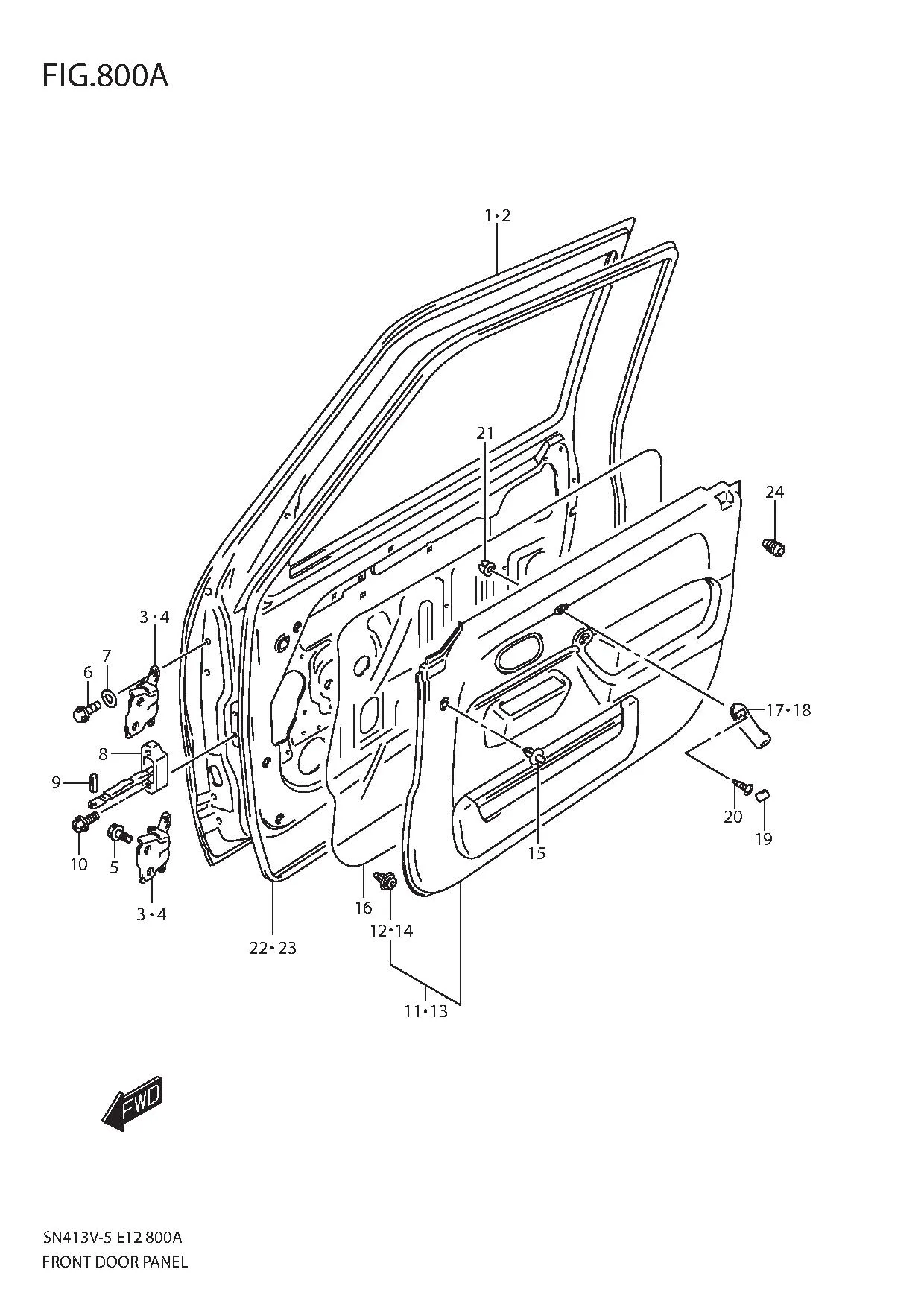 FIG.800A FRONT DOOR PANEL