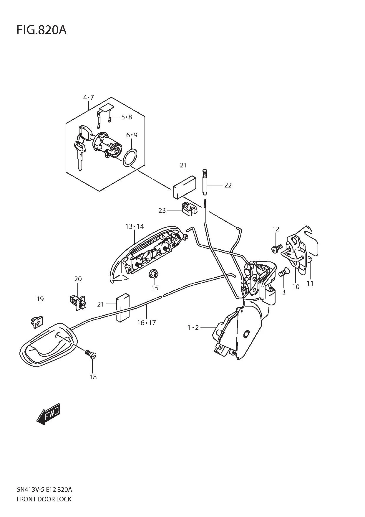 FIG.820A FRONT DOOR LOCK