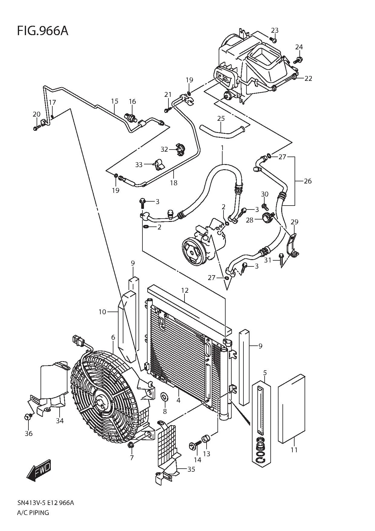 FIG.966A A/C PIPING