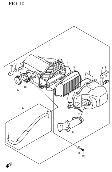 FIG. 10 AIR CLEANER