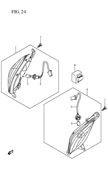 FIG. 24 FRONT TURN SIGNAL LAMP