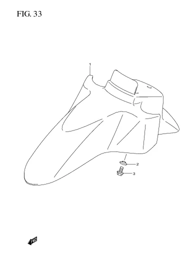 FIG. 33 FRONT FENDER
