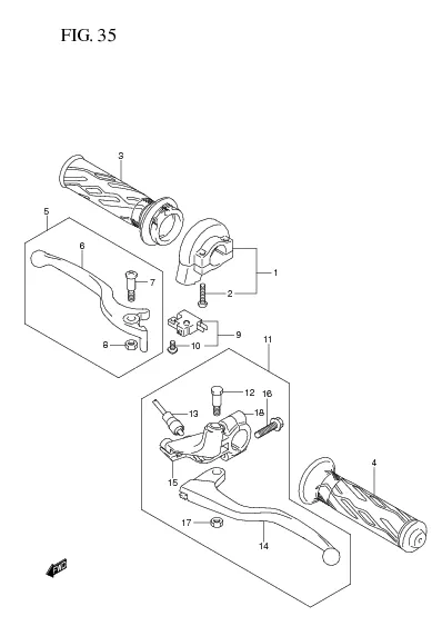 FIG. 35 HANDLE LEVER