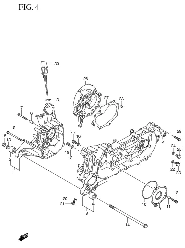 FIG. 4 CRANKCASE