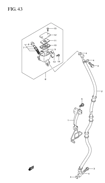 FIG. 43 FRONT MASTER CYLINDER