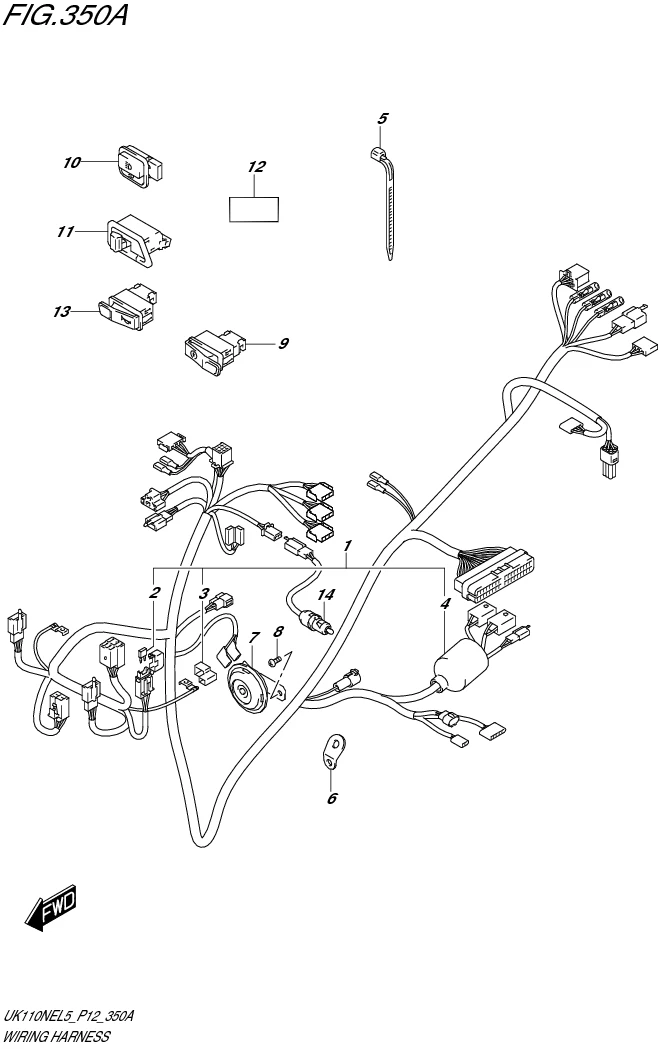 FIG. 350A WIRING HARNESS