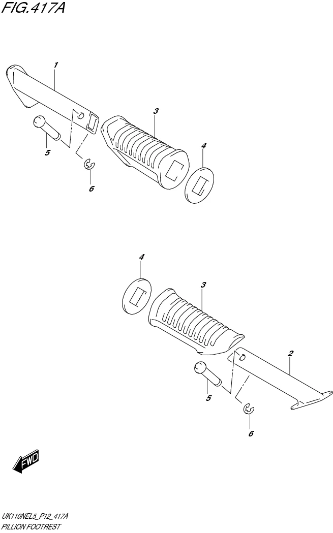 FIG. 417A PILLION FOOTREST