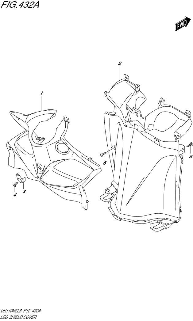 FIG. 432A LEG SHIELD COVER