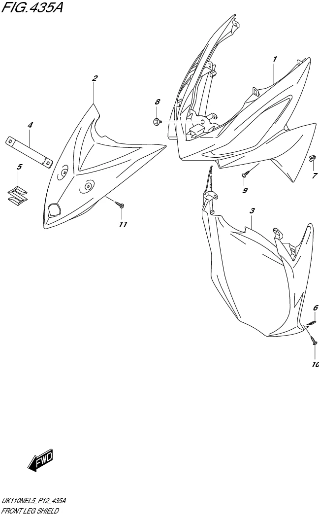 FIG. 435A FRONT LEG SHIELD