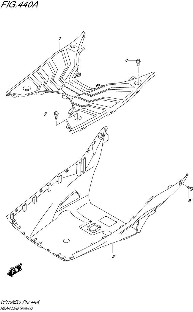 FIG. 440A REAR LEG SHIELD